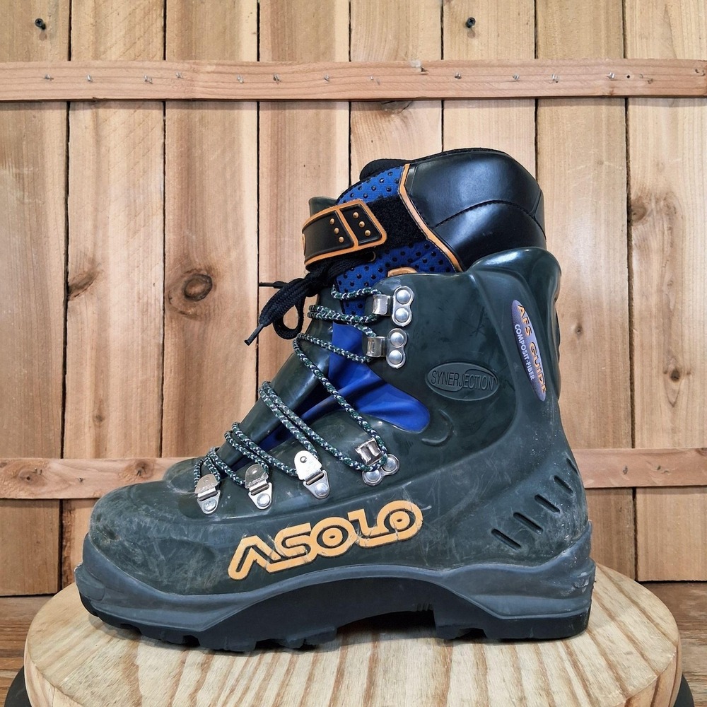 Asolo AFS Guide Composit-Fiber Mountaineering Boots Mens 7.5 Green Hiking Vibram